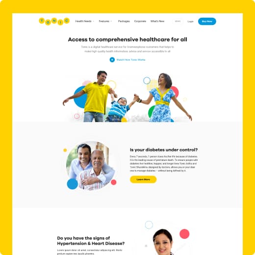 UI/UX Design for Tonic’s Website