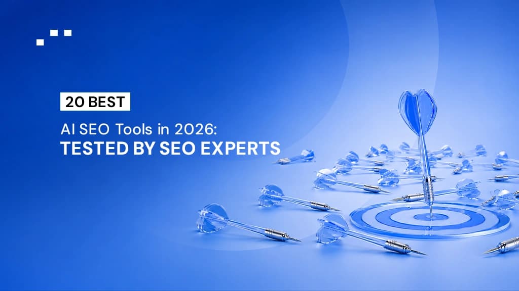 Dart hitting the bullseye of a target, representing the 20 best AI SEO tools in 2026 tested by SEO experts