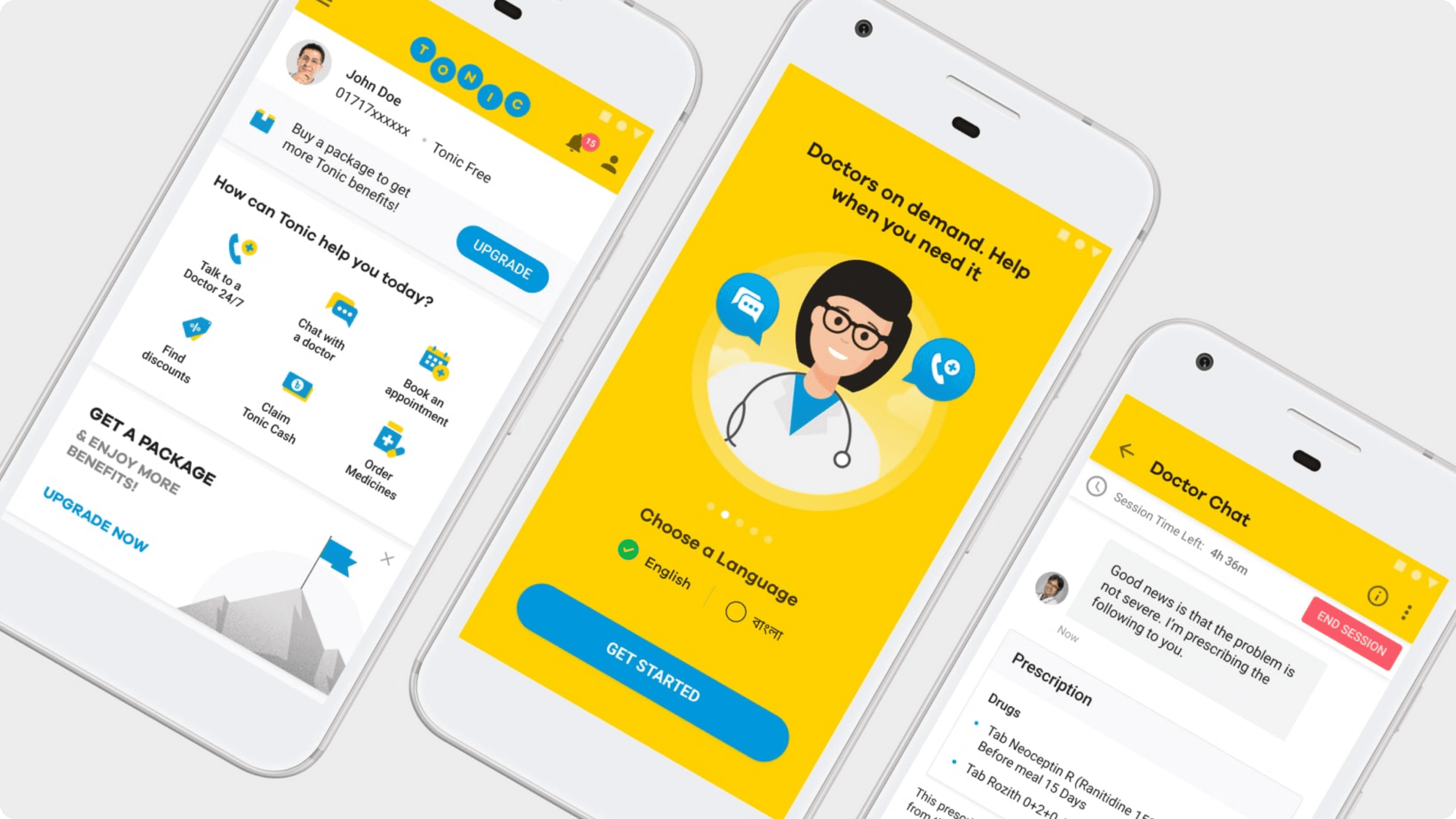 UI/UX Design for the Tonic App