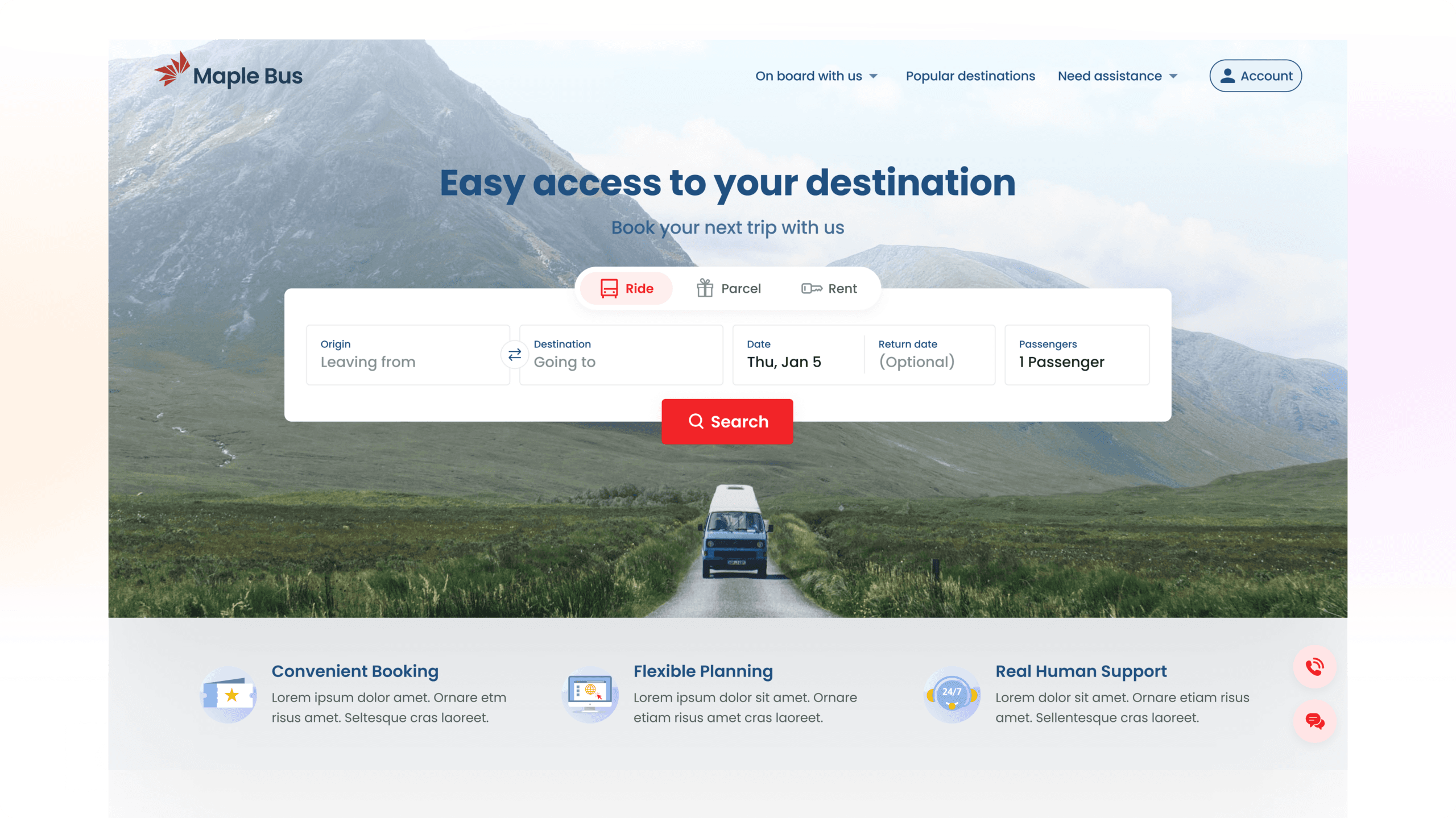 Maple bus website's user-centric transformation
