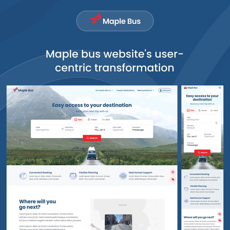 Maple bus website’s user-centric transformation